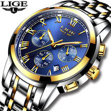 2019 LIGE New Watches Men Luxury Brand Chronograph Men Sports Watches Waterproof All Steel Quartz Men's Watch Relogio Masculino 2024 - buy cheap