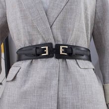 Fashion Belts for Women PU Leather Metal Buckle Wide Belt Female Ladies Body Corset Coat Dress Waistband Elastic Cummerbunds 2024 - buy cheap
