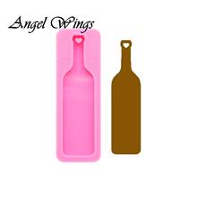 Shiny keychains Red wine bottle Silicone Molds DIY Jewelry keychain mould Epoxy Resin Mold Custom DY0191 2024 - buy cheap