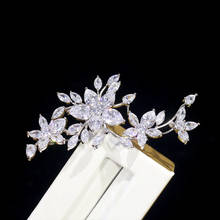 ASNORA  Ladies' large flower crystal brooch, fashion brooch, brooch bouquet, zirconia brooch and OL western ornament 2024 - buy cheap