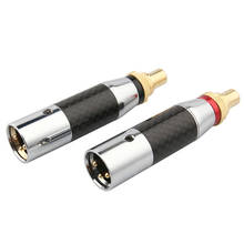 Adaptador XLR a RCA de 3 pines, convertidor macho a hembra, adaptador de conector de Audio, puede hacer bricolaje un Cable de cañón de Audio de micrófono chapado en oro 2024 - compra barato
