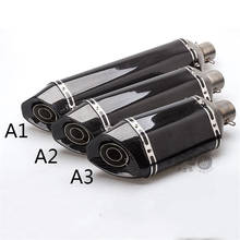Motorcycle Modified Exhaust Pipe Muffler Full Carbon Fiber Large Hexagonal Lengthened Carbon Fiber Exhaust TMAX530 VMAX 2024 - buy cheap