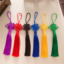 Franja de seda com nó chinês 12-12cm, franja de costura, borla, borla, decoração de casa, faça você mesmo 2024 - compre barato
