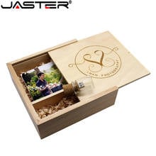 JASTER 180*180*60mm Photo Album Wooden USB+Box usb flash drive Memory stick Pendrive 8GB 16GB customer LOGO Photography Wedding 2024 - buy cheap