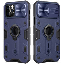 NILLKIN-funda deslizante para iPhone 12 Pro Max/12 Mini, con soporte de anillo, protección de cámara, para iPhone 12 11 Pro/7/8 2024 - compra barato