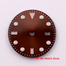 Esfera de reloj roja sin logotipo, Accesorio luminoso con fecha, compatible con ETA 28,5, 2824, MIYOTA 2836, 821A, Mingzhu DG2813, movimiento automático, 8215mm 2024 - compra barato