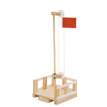Science technology diy red flag lifting platform children handmade invention materials package students science experiment toys 2024 - buy cheap