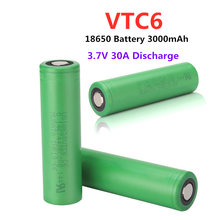 100% New original 3.7V 3000 mAh Li ion rechargeable 18650 battery for us18650 vtc6  3000mah for Sony toys tools flashlight 2024 - buy cheap