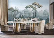 Custom 3d wallpaper photo murals Garden hand drawn medieval tropical jungle TV background wall living room bedroom 3d wallpaper 2024 - buy cheap