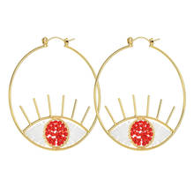 ZMZY New Fashion Jewelry Handmade Miyuki Seed Beads Evil Eye Earrings Brinco Feminino Gold Stainless Steel Earrings for Women 2024 - buy cheap
