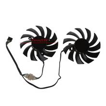 Cooler 4pin de 75mm para placa de vídeo, ventiladores para msi radeon sapphire 6930 7850 gtx 550 750 770 ti 7870 2024 - compre barato