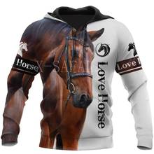 Love Horse-Sudadera con capucha para hombre y mujer, prenda de vestir con estampado 3D indio, estilo Harajuku, con cremallera, informal, Unisex 2024 - compra barato