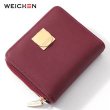 WEICHEN Zipper Coin Pocket Women Wallet pu Leather Card Holder Brand Designer Forever Young Female Wallets Purse Portfel Cartera 2024 - buy cheap