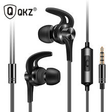 QKZ EQ1 Metal Earphones Half In-ear Earphone with Microphone Headset Earbuds for Mobile Phone Tablet In-ear Earphone 2024 - buy cheap