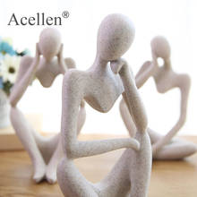 Abstract Thinker Statue Resin Figurine Office Home Decoration Accessories Creative Ornament Drawing Room Office Sandstone Statue 2024 - buy cheap