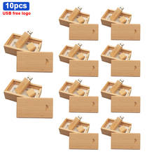 (10 PCS free LOGO) wooden usb + box usb flash drive pendrive 4gb 8gb 16gb 32gb 64gb memory stick photography gifts 2024 - buy cheap