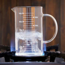 Мерный стакан из боросиликатного стекла, чашка для молока со шкалой для выпечки, кухонные принадлежности, 250 мл/500 мл/1000 мл WY817 2024 - купить недорого