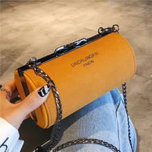 Cylinder Bag Matte Leather small Crossbody Bags For Women 2020 Chain Trending Female Designer Shoulder Handbags fashion Hand Bag 2024 - buy cheap