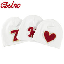 Geebro Newborn Spring Autumn Letter Baby girl Hat Boy Cap Kids cotton Beanie bonnet Children baby toddler hats Accessories 2024 - buy cheap