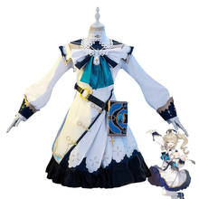 Новый Genshin воздействия Косплэй костюм Барбара Костюмы для косплея Наряд полный комплект; Костюм на карнавал или Хэллоуин для взрослых костюмы для Для женщин S-XL 2024 - купить недорого