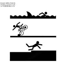 Volkrays Creative Car Sticker Coolest Triathlon Swim Bike Run Tried Motorcycle Accessories Reflective Vinyl Decal,13cm*12cm 2024 - buy cheap