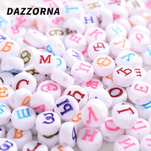 Acrylic Beads White Russian Letters Loose Beads for Diy Handmade Jewelry Making Bracelet Necklace Accessories 2024 - buy cheap