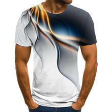 Camiseta de manga corta para hombre, camisa con estampado 3D de rayo, camiseta única de gota de lluvia para niños, ropa de cuello redondo de gran tamaño 2024 - compra barato