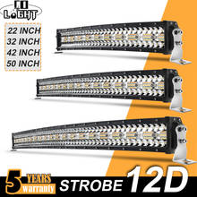 CO LIGHT-barra de luz Led estroboscópica 12D, 22 "32" 42 "50", haz combinado de 3 filas, luz de trabajo de conducción para Lada Offroad Niva ATV 4X4 UAZ 12V 24V 2024 - compra barato