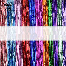 Birthday Party Wedding Decoration Backdrop Curtains Glitter Glossy Fringe Tinsel Foil Curtain Baby Shower Anniversary Wholesale 2024 - buy cheap