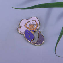 Blue mermaid pin is a perfect addition to a bag or coat to stand out in the crowd 2024 - buy cheap