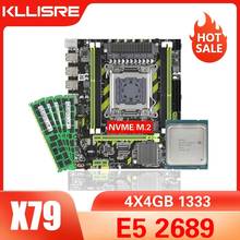 Комплект материнской платы Kllisre X79, LGA 201 Xeon E5 2689 ЦПУ, 4 шт. x 4 ГБ = 16 Гб памяти DDR3 ECC ОЗУ 1333 МГц 2024 - купить недорого