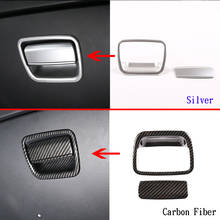 2 Color ABS chrome Carbon Fiber For BMW X1 E84 2011-2015 Car ABS Co-pilot Glove Storage Box Handle Lid Trim Interior accessories 2024 - buy cheap