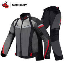Jaqueta de motocicleta masculina, respirável, verão, motocross, com equipamento de proteção ce 2024 - compre barato