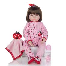 60 cm Lifelike Reborn Dolls Soft Silicone Vinyl Baby Doll bebes reborn bonecas Toy For Kid Birthday Gift 2024 - buy cheap