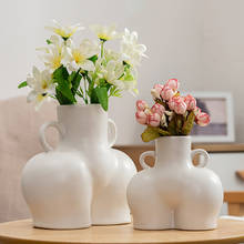 Florero de cerámica para decoración del hogar, arte corporal Artificial, florero de plantas secas, decoración de escritorio 2024 - compra barato