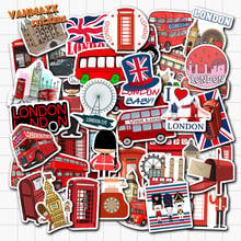 VANMAXX 50 PCS London Red Bus Telephone booth Landmark Stickers Waterproof Vinyl Decal for Laptop Helmet Bicycle Luggage Guitar 2024 - buy cheap