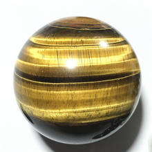 Esfera de cultura natural de olho de tigre, esfera de chakra livre com suporte, pedras reiki esculpidas em artesanato atacado 2024 - compre barato
