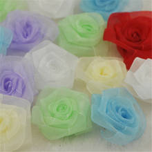 Cinta de organza para 20 piezas, flores, rosas, decoraciones de boda, apliques artesanales, A70 2024 - compra barato