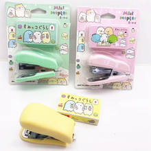 16 pcs/lot Cute Cartoon Japanese Sumikko Gurashi Portable Mini Stapler Set Kawaii Office Supplies Accessories Stationery Gift 2024 - buy cheap