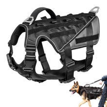 Military Tactical Dog Harness Nylon Reflective Working Dog Harness Adjustable Training For Medium Large Dogs German Shepherd 2024 - buy cheap