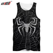 UJWI Personality  5XL Big Size Mens Tank Top 3D Animal New Man Printed Spider Web Clothing Free Shipping Tee Shirt 2024 - buy cheap