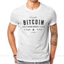 Bitcoin Crewneck TShirts Bitcoin Original Satoshi BTC Crypto Personalize Men's T Shirt Hipster Clothing Size S-6XL 2024 - buy cheap