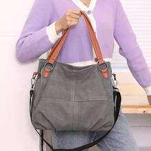 Alta qualidade bolsa de lona feminina moda grande capacidade bolsa de ombro feminina casual bolsa cruzada para mulheres bolsa mensageiro 2024 - compre barato