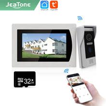 Jeatone-interfone inteligente com câmera de 7 polegadas, wi-fi, monitor interno, campainha, ip, gravação de vídeo, retrato, ahd, 720p, 32g, 87712 2024 - compre barato