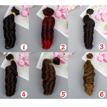 Nova chegada bjd boneca peruca de cabelo 15cm sintético diy boneca cabelo para fazer bonecas 2024 - compre barato