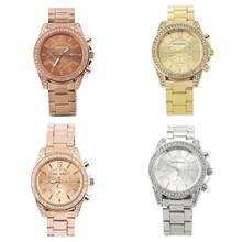 Relógio de pulso feminino pulseira de aço inoxidável moda brilhante strass relógio de pulso analógico relógio de quartzo reloj mujer senhoras relógio de senhoras 2024 - compre barato