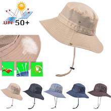 Adisputent HAT  Men Mesh Bucket Hat Summer Fishing Hiking Cap Wide Brim UV Protection Flap Hat Breathable Beach hat Outdoor 2024 - buy cheap