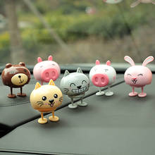 Cute Decoration Nodding Bear Car Ornaments Automobiles Dashboard Swinging Shaking Head Cat Doll Dancing Toys Accessories Gifts 2024 - buy cheap