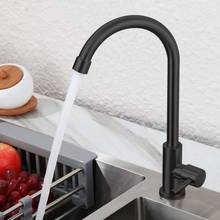 BLack Kitchen Faucet Single Cold Kitchen Tap For Kitchen Sink And Bathroom Basin Single Hole Tap 304 Stainless Steel 2024 - buy cheap
