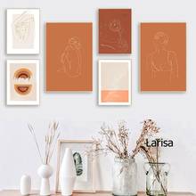 Imagens de pôster feminino estilo boho, quadros para decoração de casa, sala, tela moderna abstrata, sem moldura 2024 - compre barato